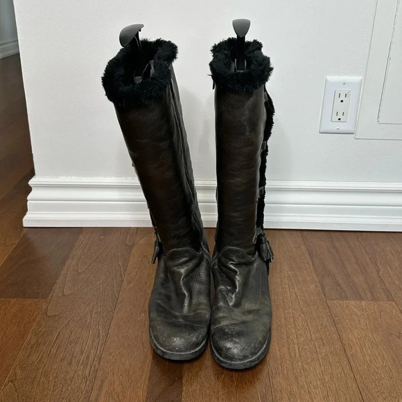 Aqua Italia Knee-High Waterproof Fur Lined Boots Sz. 11 - Picture 6 of 9
